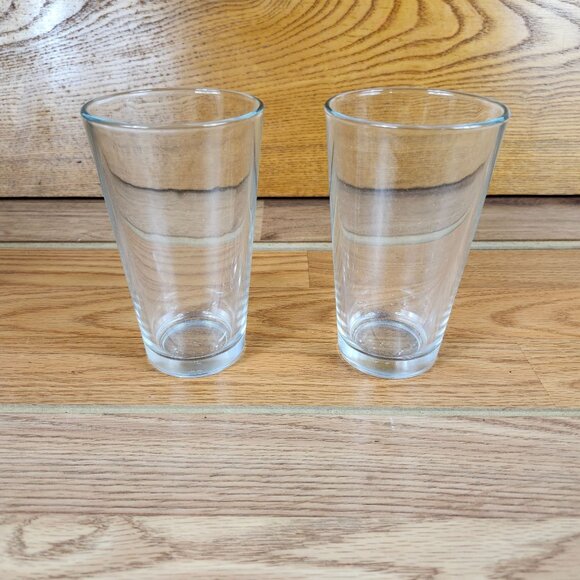 Libbey Clear Glass Tumbler Set Of 2 16 Oz Durable Beverage Glasses - Picture 1 of 5